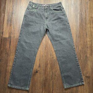 Attitude Gold Hiphop Jeans Size 34x32 Mens Blue Brooklyn Fit Straight Cotton